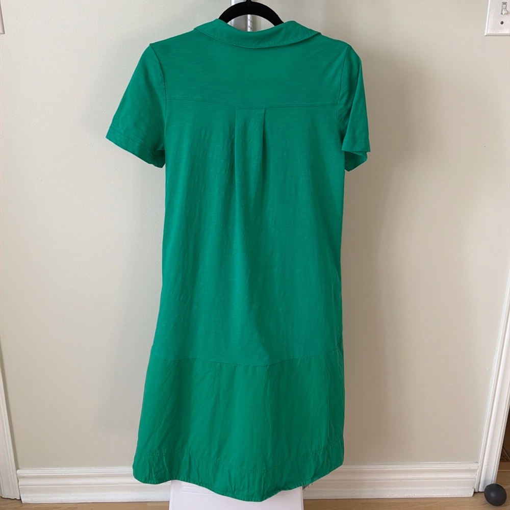 ME + EM vibrant green a line tiered v neck midi collared dress, size US 4 - Picture 7 of 10